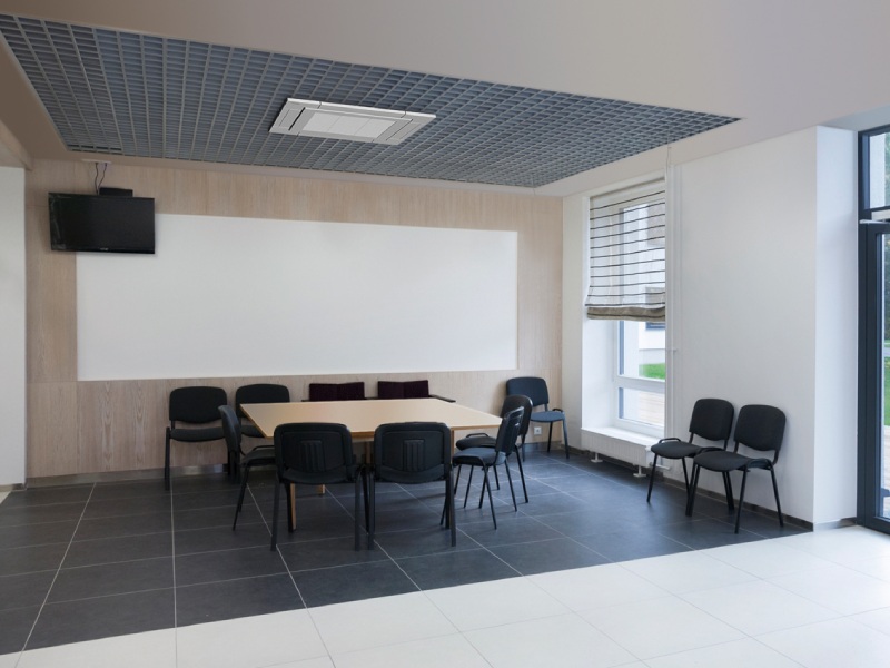 Airco geplaatst in een vergaderruimte