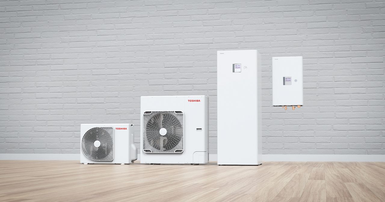 Verschillende warmtepompen van Toshiba