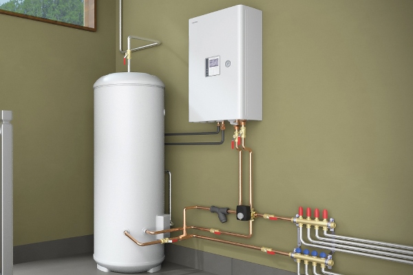 Warmtepomp met boiler van Toshiba in een ruimte